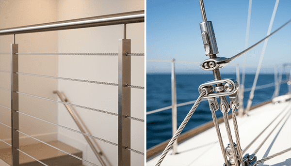 Matrix chart background with industrial and marine scenes